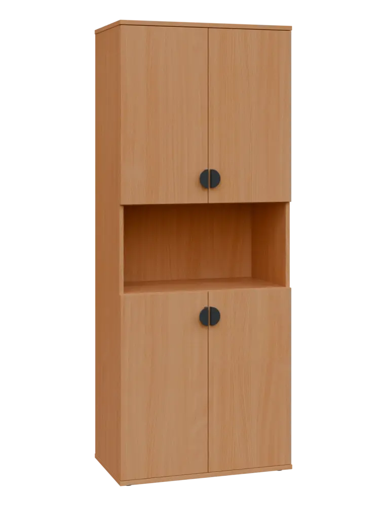 TN 5 - 74DN kancelářská skříň, 4-dveřová/nika, 1822x720x400, buk royal